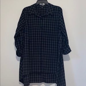 Women's Striped Oversized Blouse